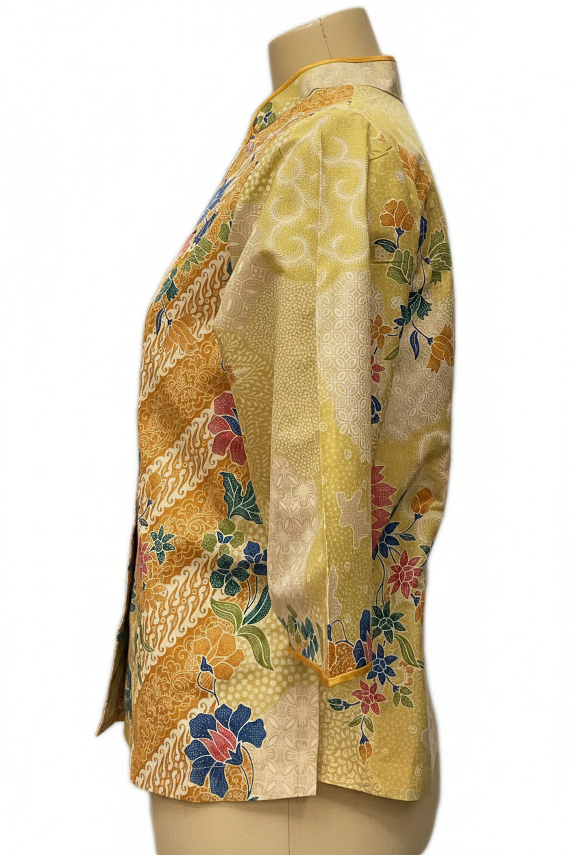Ladies Batik Top LBT-XL-YELLOW-AG1111003