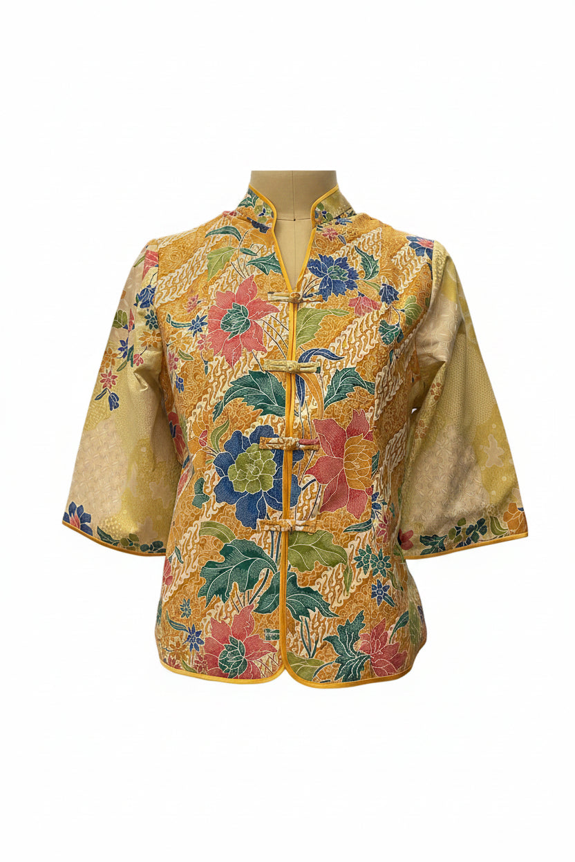 Ladies Batik Top LBT-XL-YELLOW-AG1111003