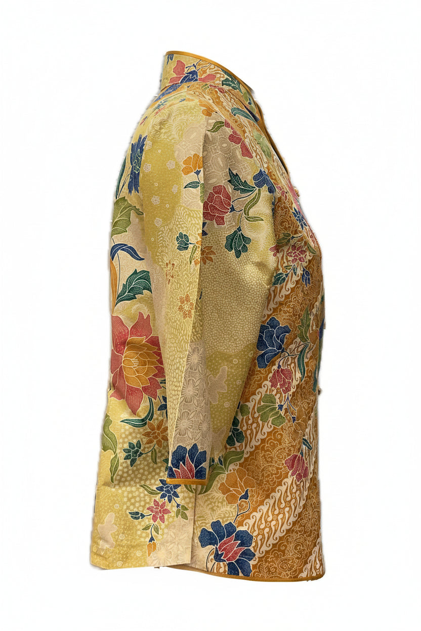 Ladies Batik Top LBT-XL-YELLOW-AG1111003