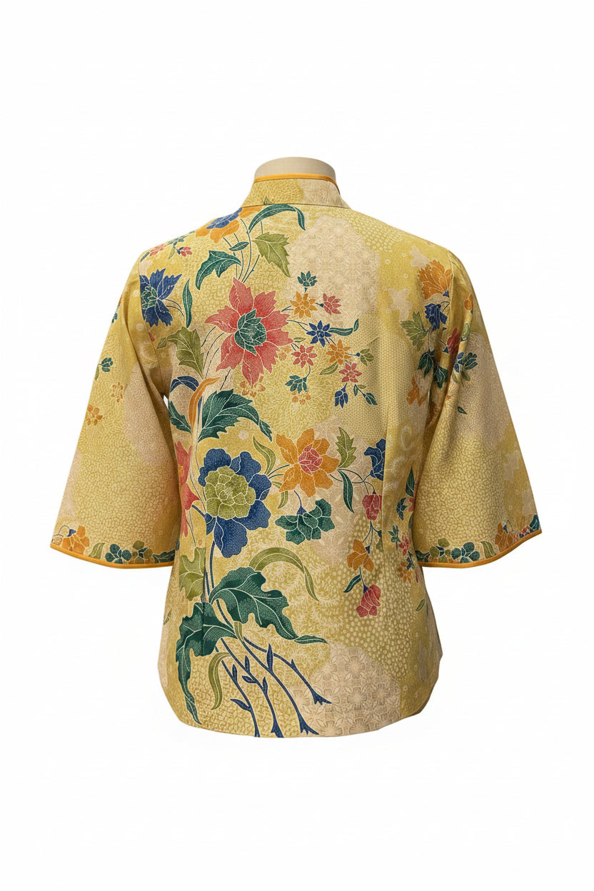 Ladies Batik Top LBT-XL-YELLOW-AG1111003