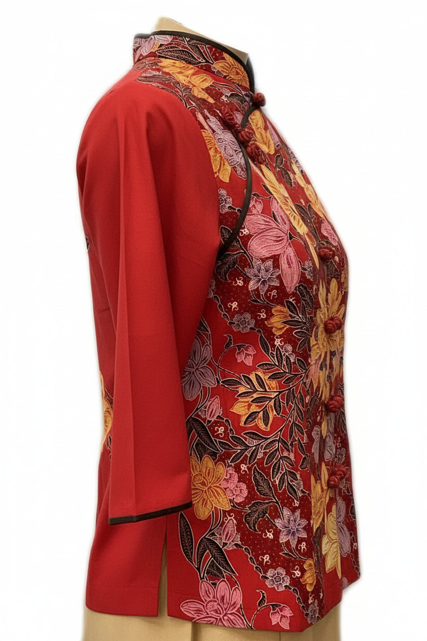 Ladies Batik Top LBT-M-RED-AG11003