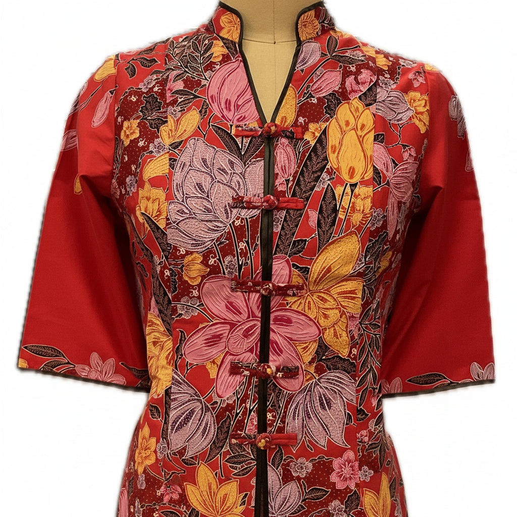 Ladies Batik Top LBT-M-RED-AG11003
