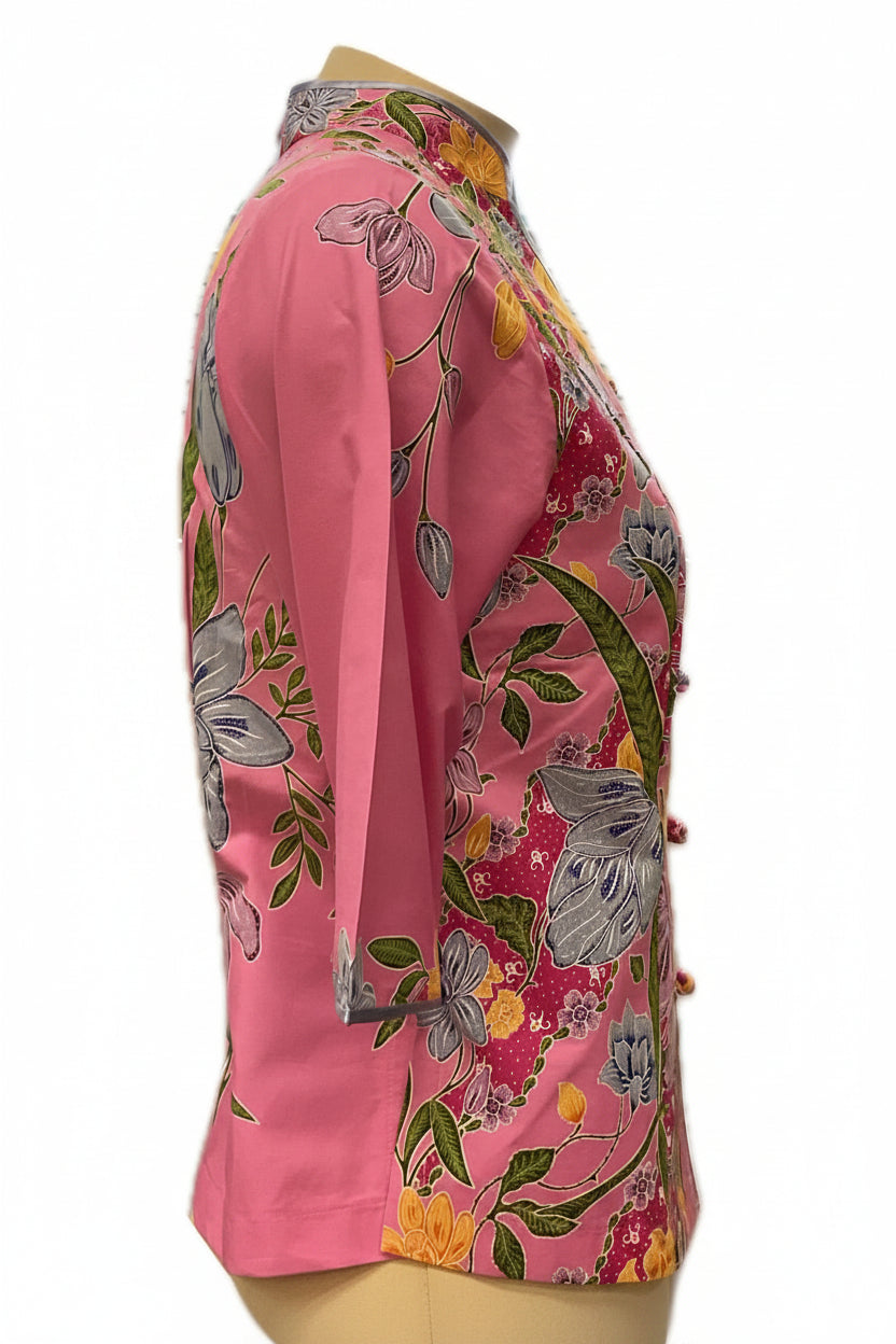 Ladies Batik Top LBT-M-PINK-AG11002