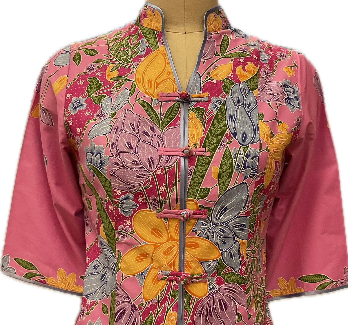 Ladies Batik Top LBT-M-PINK-AG11002
