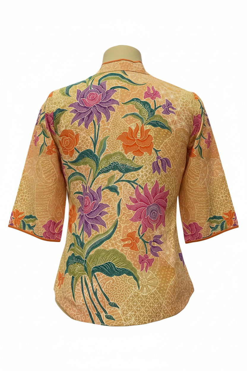 Ladies Batik Top LBT-M-ORANGE-AG11001