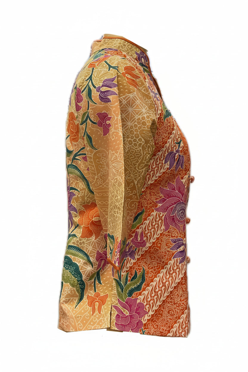 Ladies Batik Top LBT-M-ORANGE-AG11001