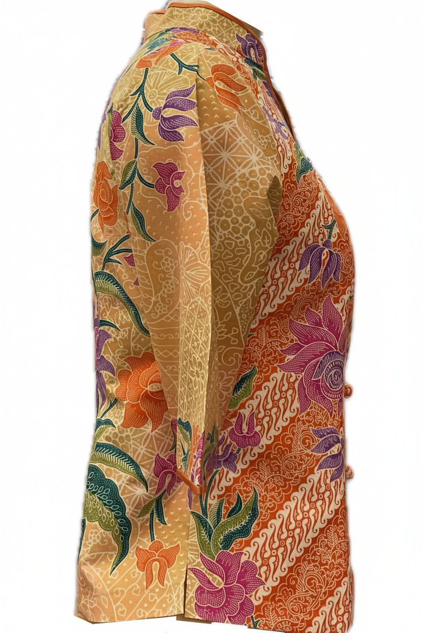 Ladies Batik Top LBT-XL-ORANGE-AG1111002
