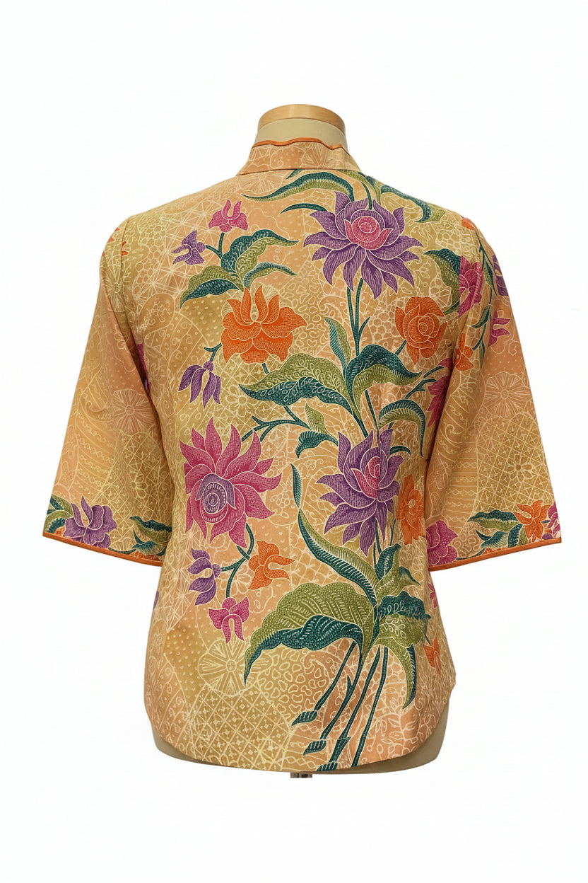 Ladies Batik Top LBT-L-ORANGE-AG111002
