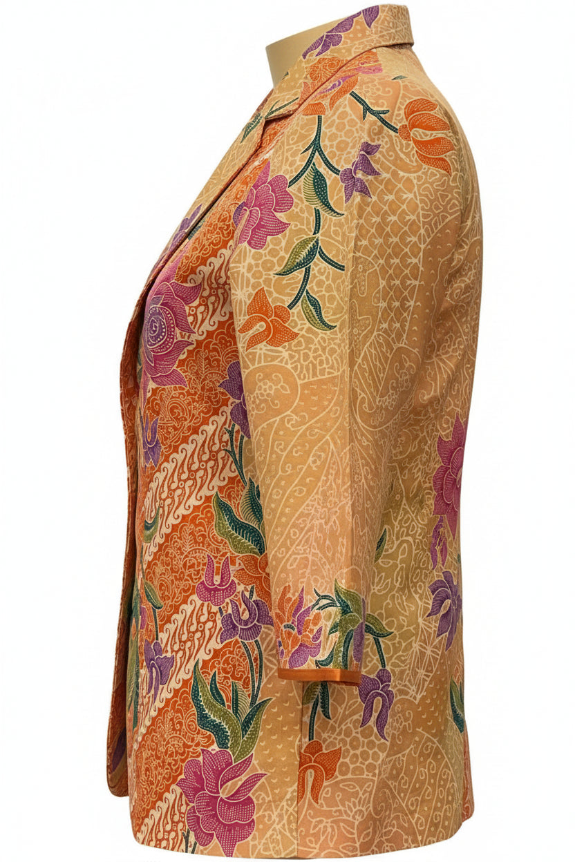 Ladies Batik Top LBT-L-ORANGE-AG111002