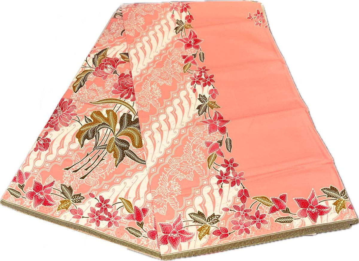 Handstamp Batik Fabric HSBF-2M-PEACH-90172