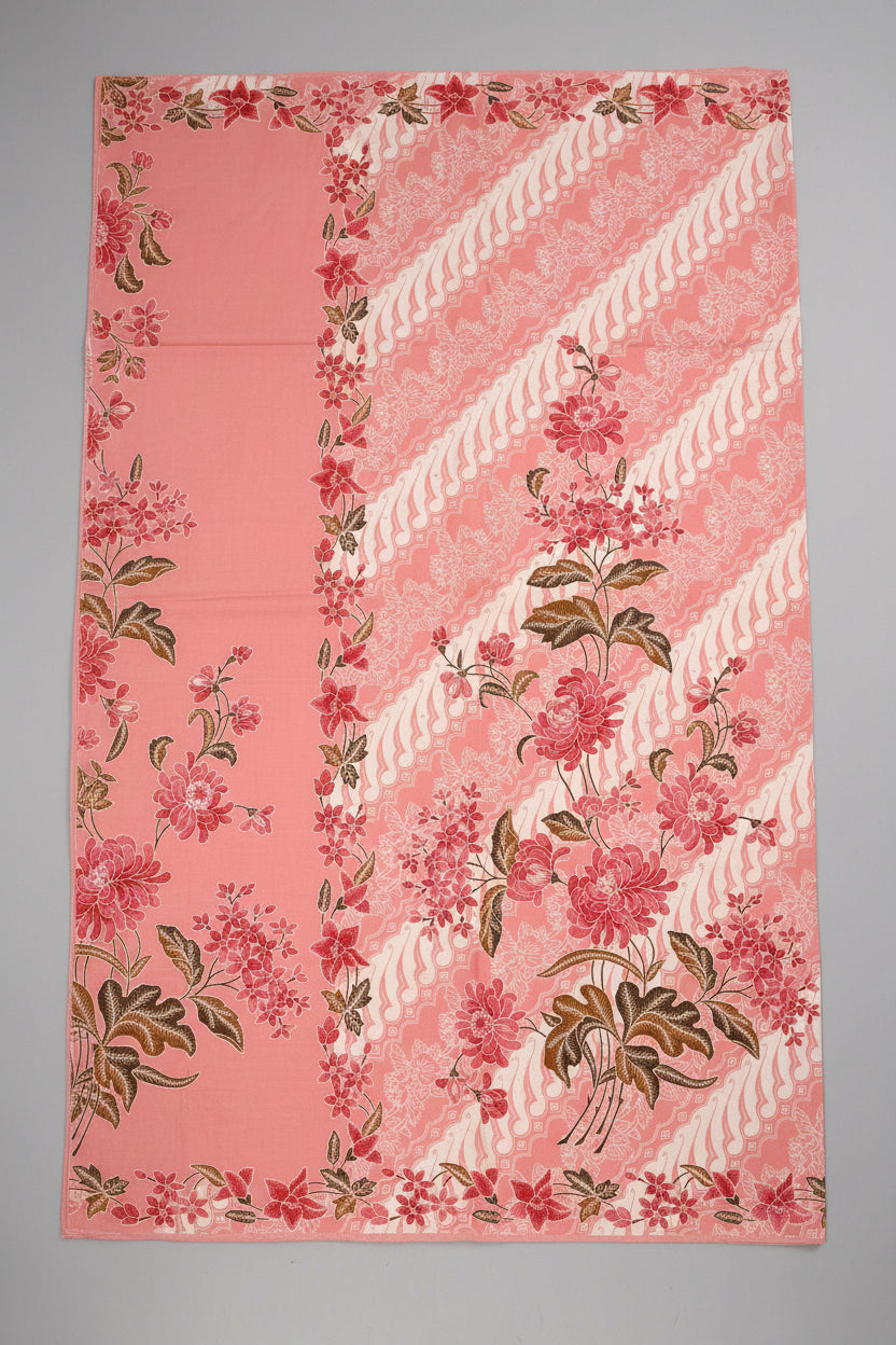 Handstamp Batik Fabric HSBF-2M-PINK-90171