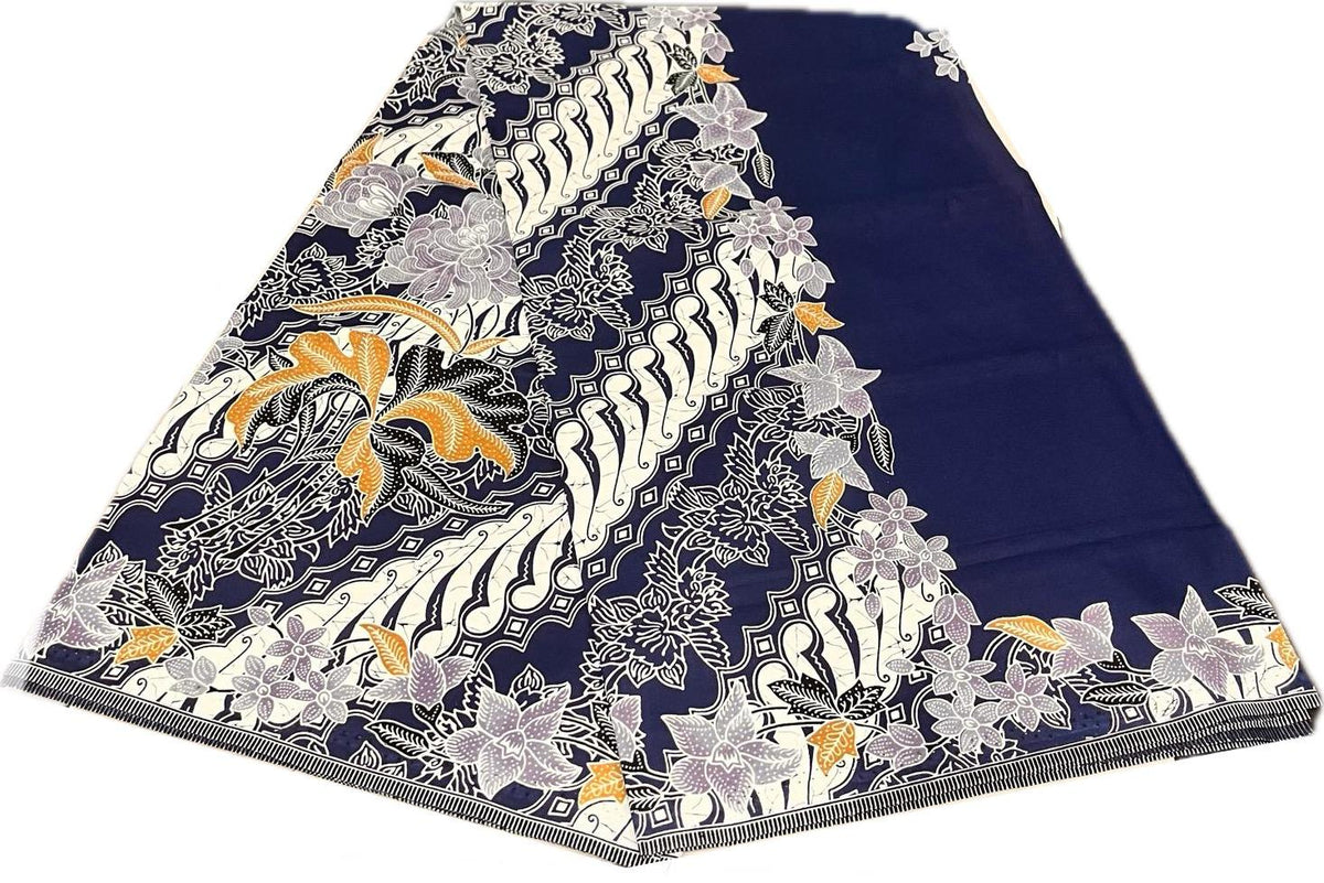 Handstamp Batik Fabric HSBF-2M-BLUE-90173