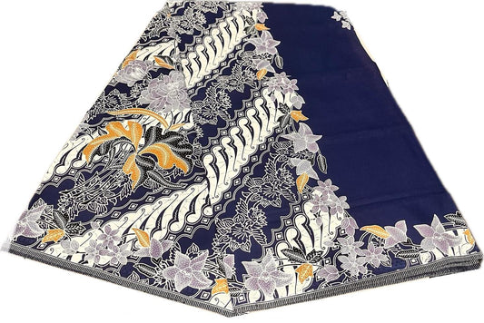 Handstamp Batik Fabric HSBF-2M-BLUE-90173