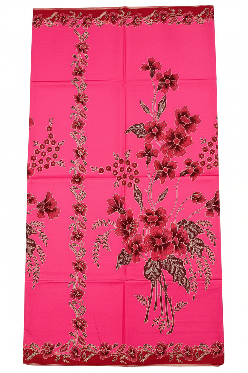Handstamp Batik Fabric HSBF-2M-PINK-90169