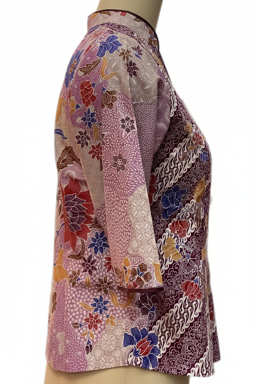 Ladies Batik Top LBT-M-PURPLE-AG11004