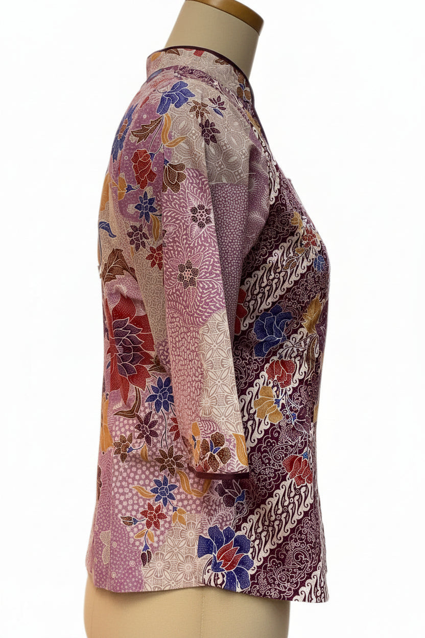 Ladies Batik Top LBT-L-PURPLE-AG111005