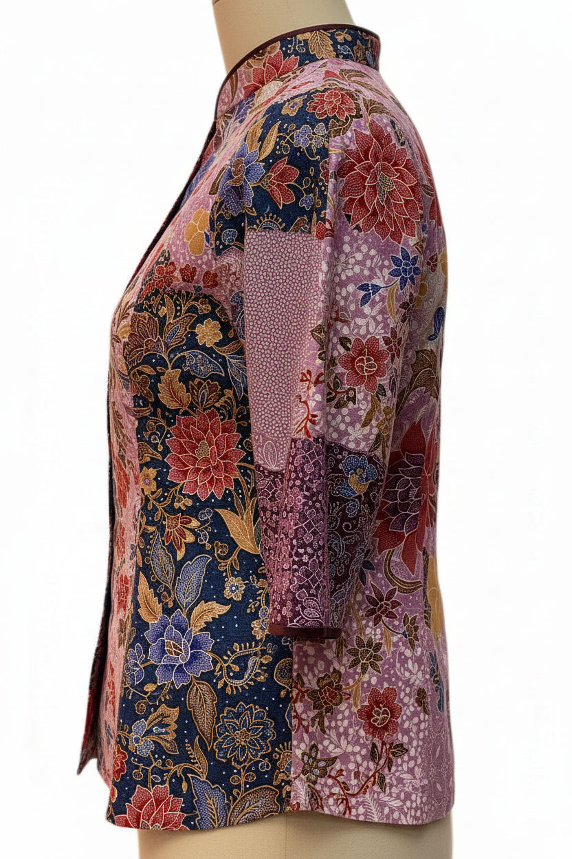 Ladies Batik Top LBT-XL-PURPLE-AG1111004