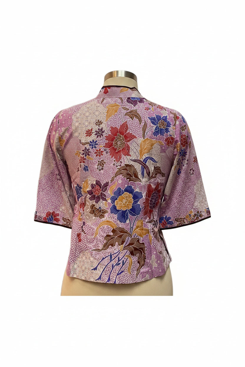 Ladies Batik Top LBT-M-PURPLE-AG11004