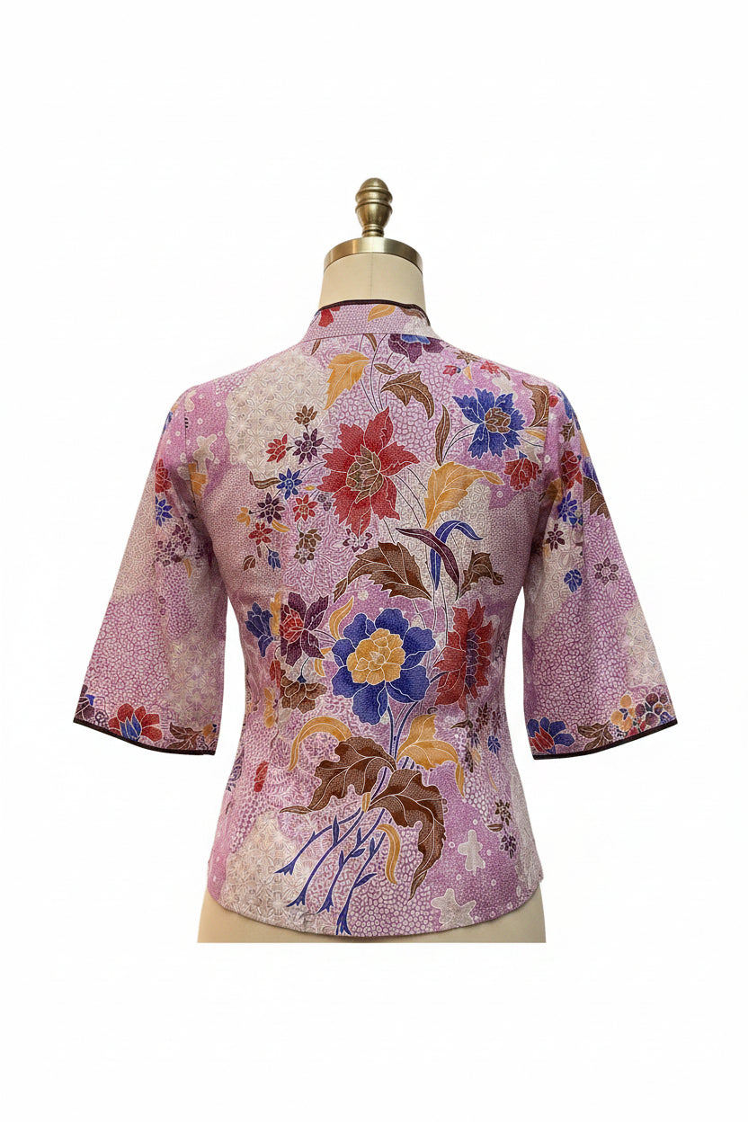 Ladies Batik Top LBT-XL-PURPLE-AG1111004