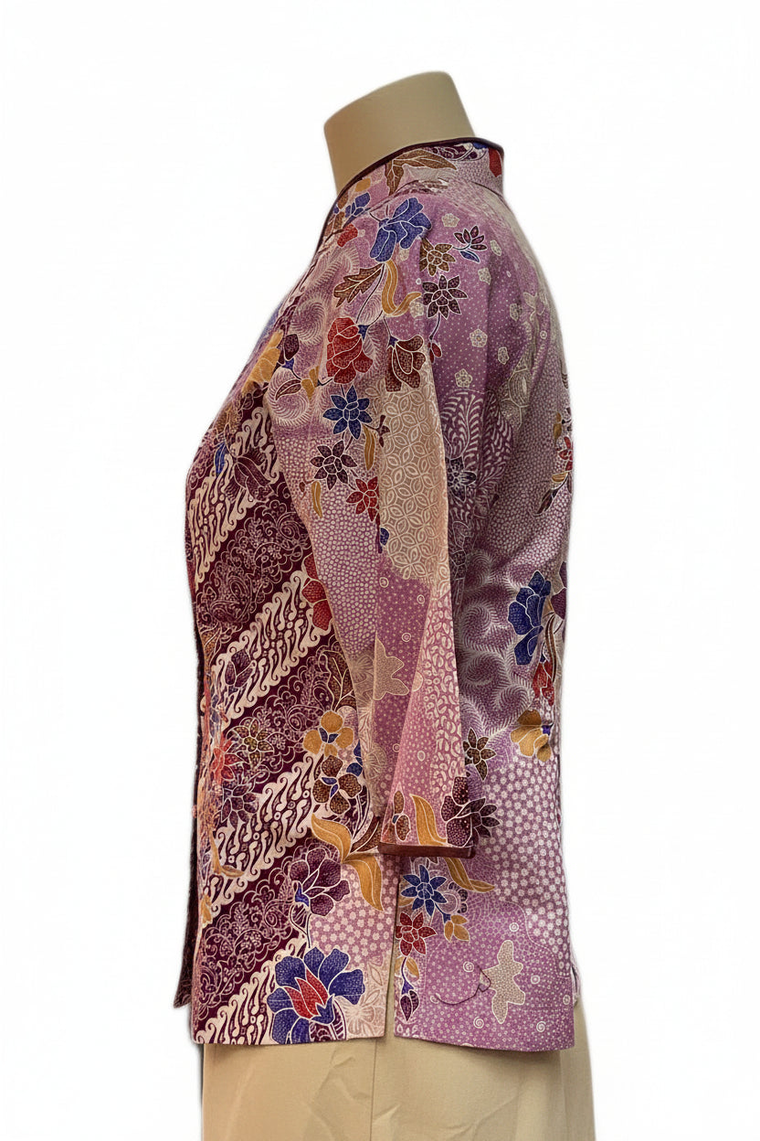 Ladies Batik Top LBT-M-PURPLE-AG11004