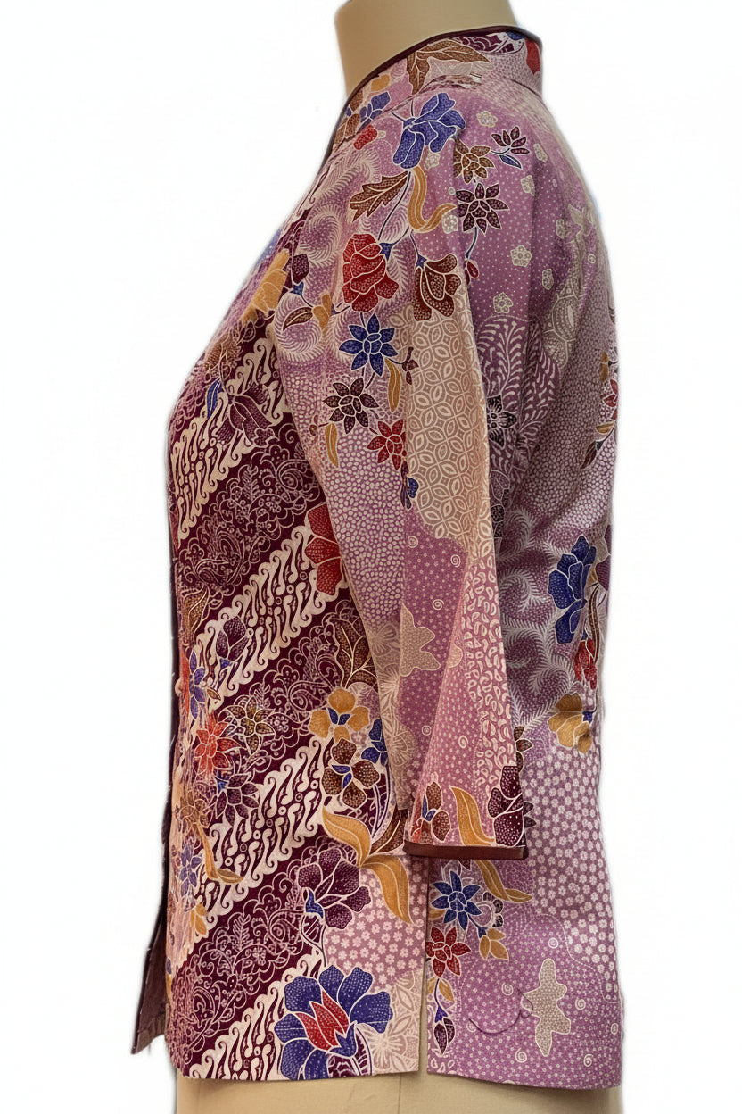 Ladies Batik Top LBT-XL-PURPLE-AG1111004
