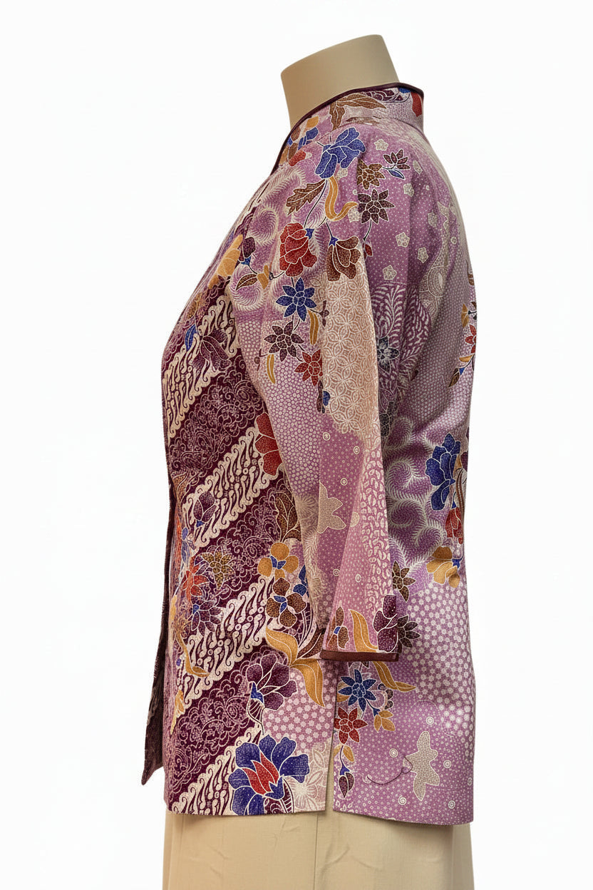 Ladies Batik Top LBT-L-PURPLE-AG111005