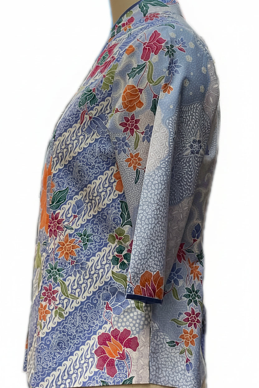Ladies Batik Top LBT-L-BLUE-AG111006