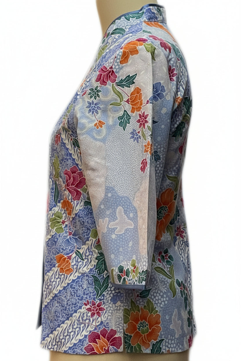 Ladies Batik Top LBT-L-BLUE-AG111006