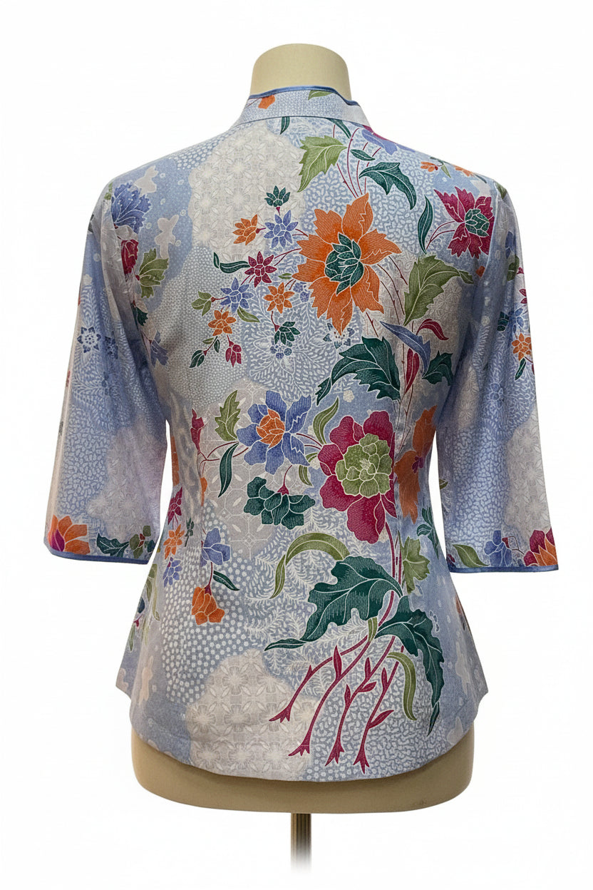 Ladies Batik Top LBT-L-BLUE-AG111006