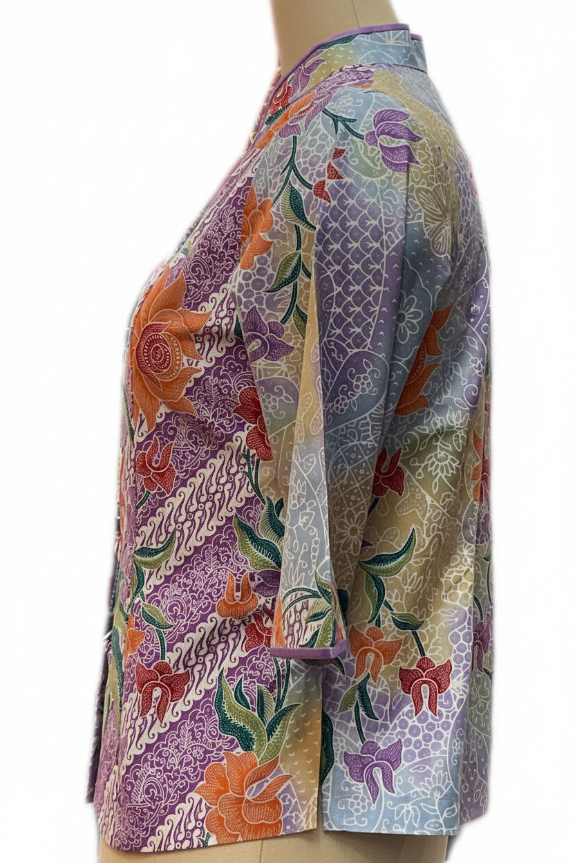 Ladies Batik Top LBT-L-PURPLE-AG111004