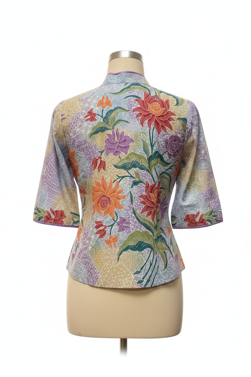 Ladies Batik Top LBT-L-PURPLE-AG111004