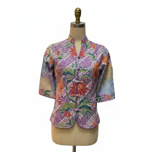 Ladies Batik Top LBT-L-PURPLE-AG111004