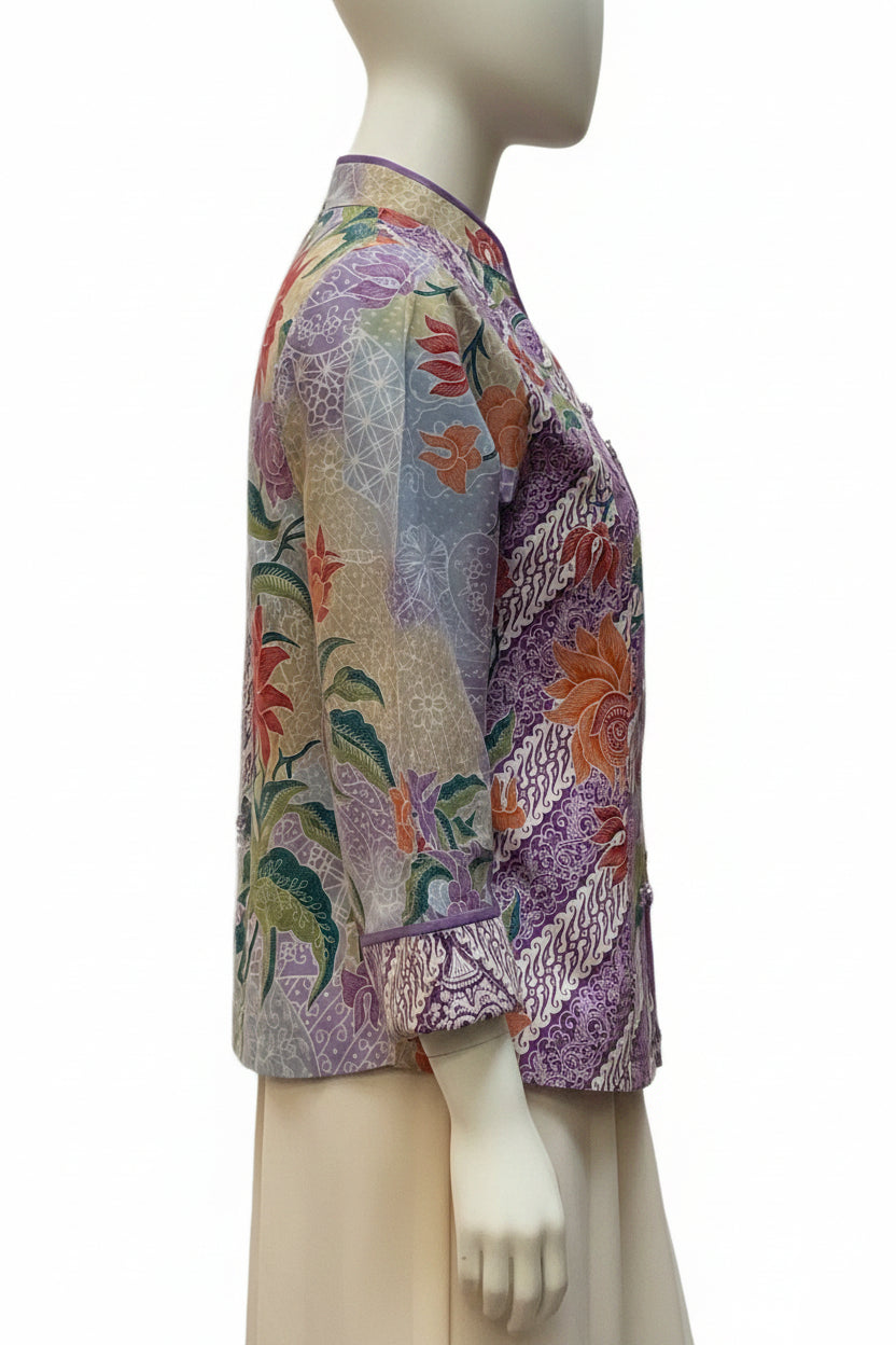 Ladies Batik Top LBT-L-PURPLE-AG111004