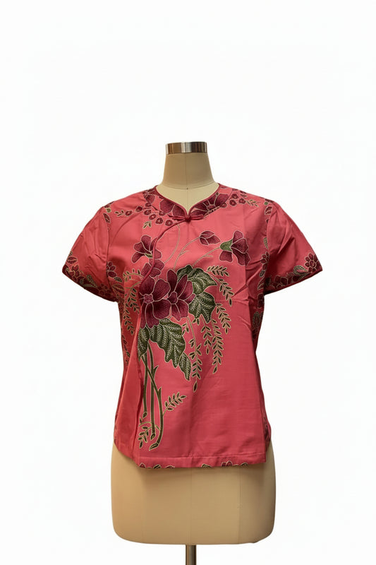 Ladies Batik Top LBT-XL-PEACH-AH1111003