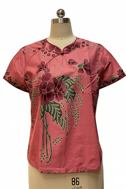 Ladies Batik Top LBT-XL-PEACH-AH1111003