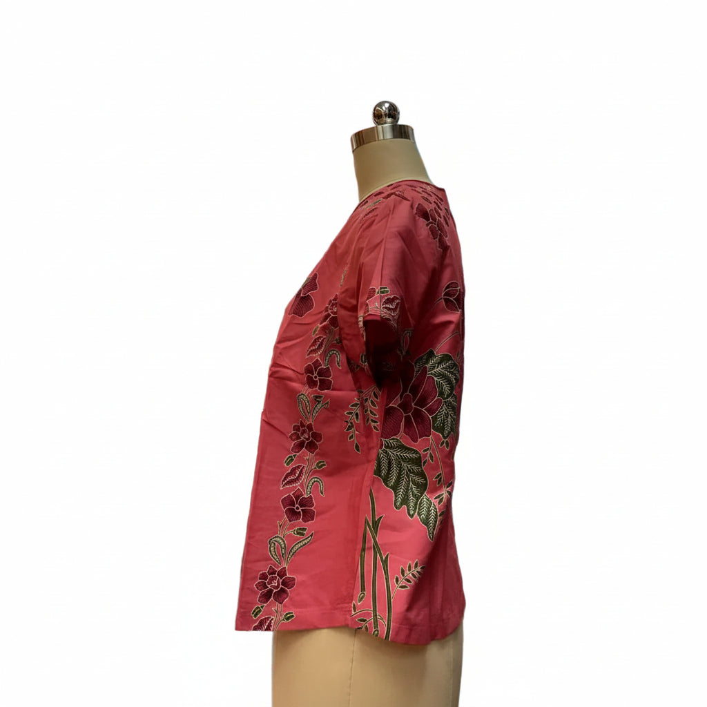 Ladies Batik Top LBT-XL-PEACH-AH1111003