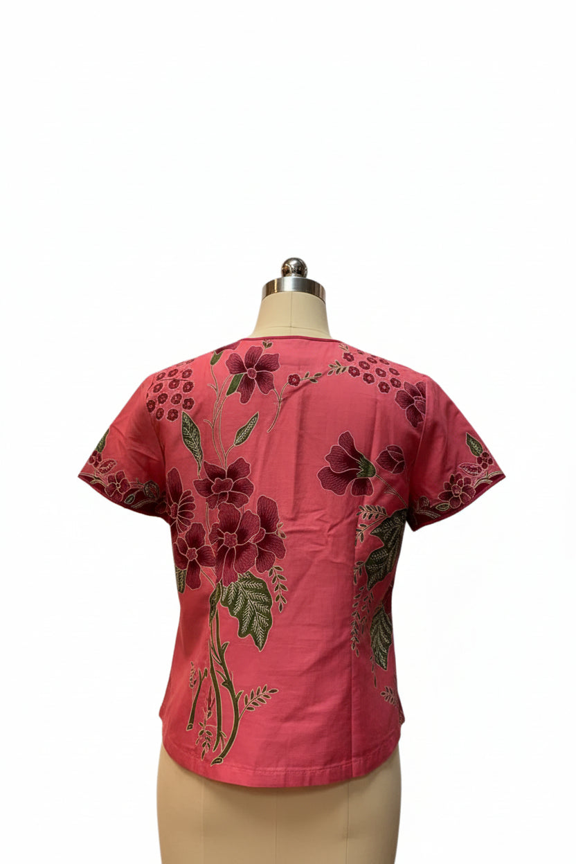 Ladies Batik Top LBT-XL-PEACH-AH1111003