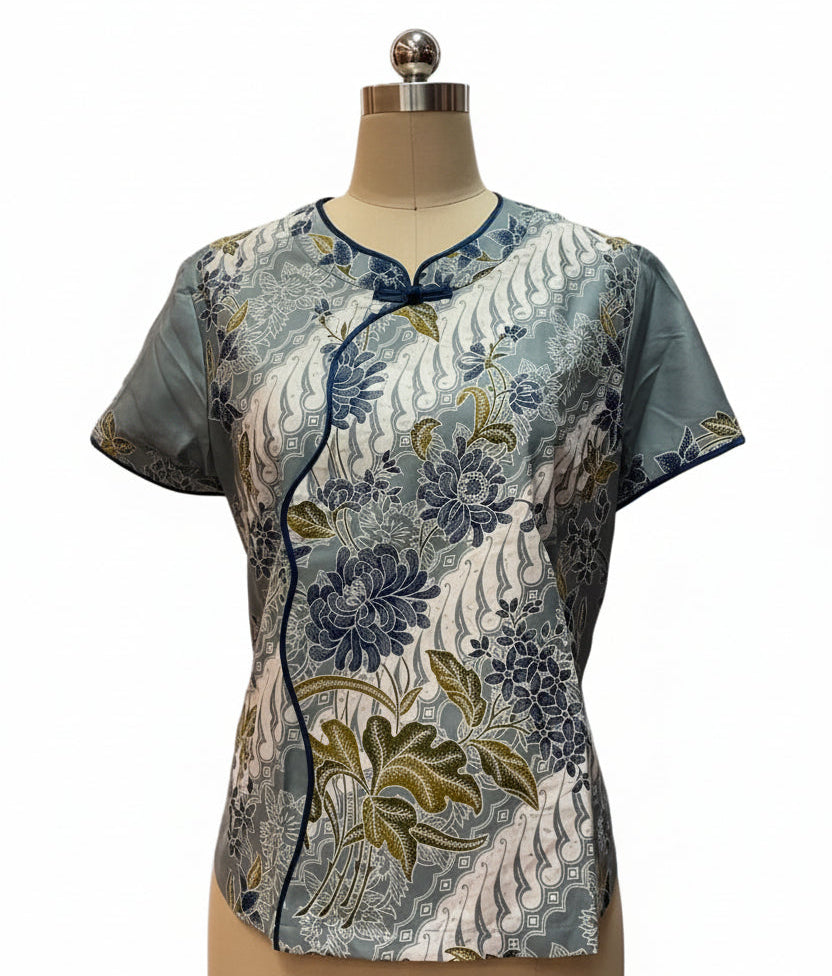 Ladies Batik Top LBT-XL-BLUE-AH1111001
