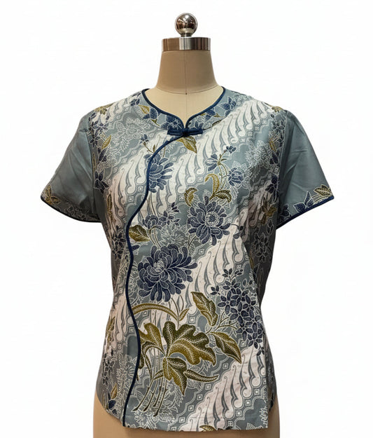 Ladies Batik Top LBT-XL-BLUE-AH1111001