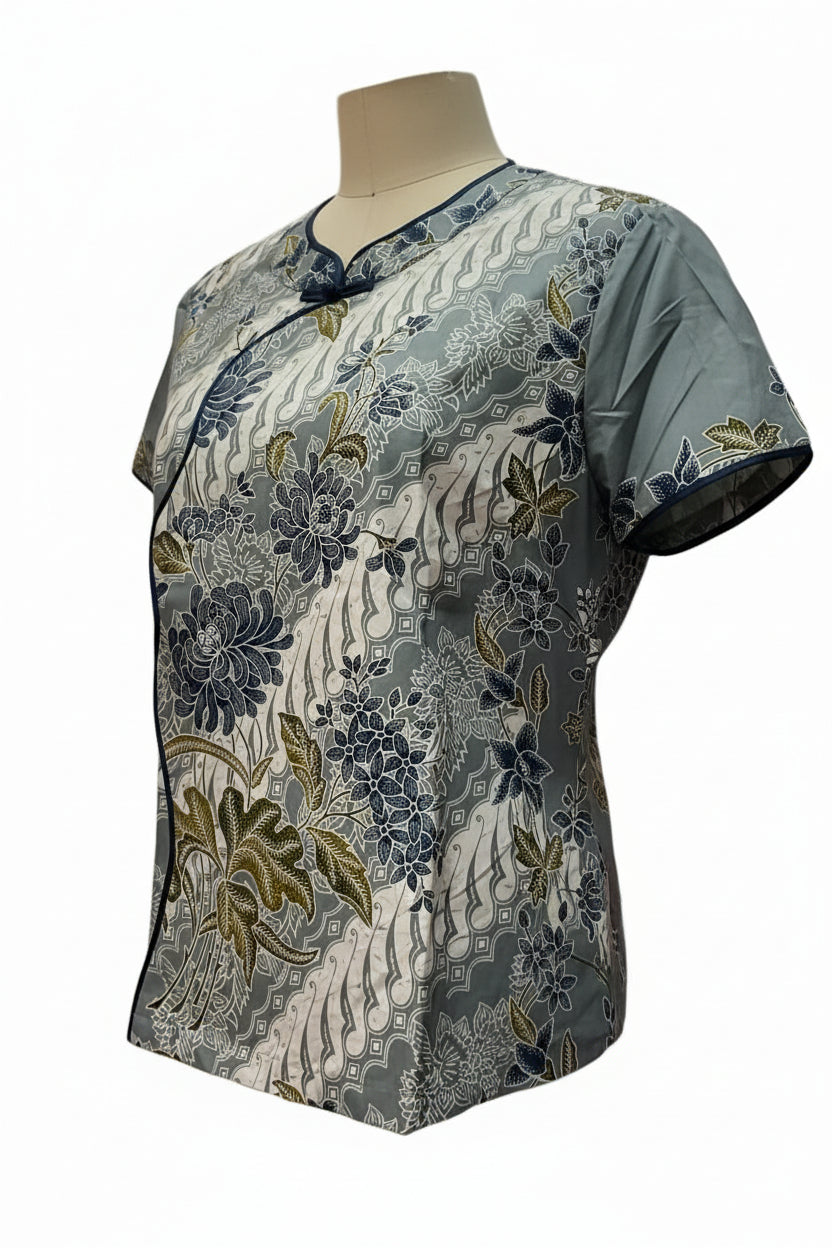 Ladies Batik Top LBT-XL-BLUE-AH1111001