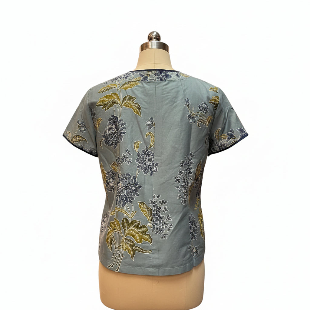 Ladies Batik Top LBT-XL-BLUE-AH1111001