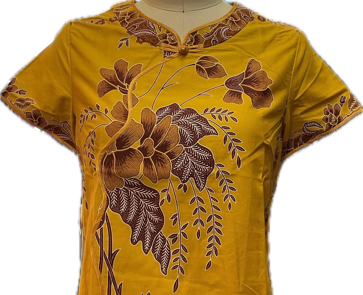 Ladies Batik Top LBT-L-YELLOW-AH111003