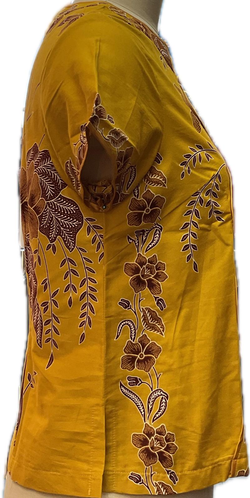 Ladies Batik Top LBT-L-YELLOW-AH111003