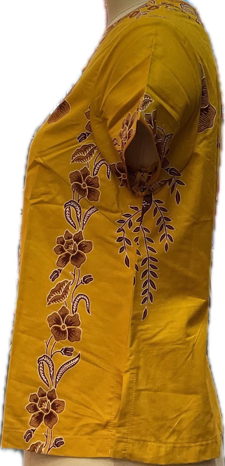 Ladies Batik Top LBT-L-YELLOW-AH111003