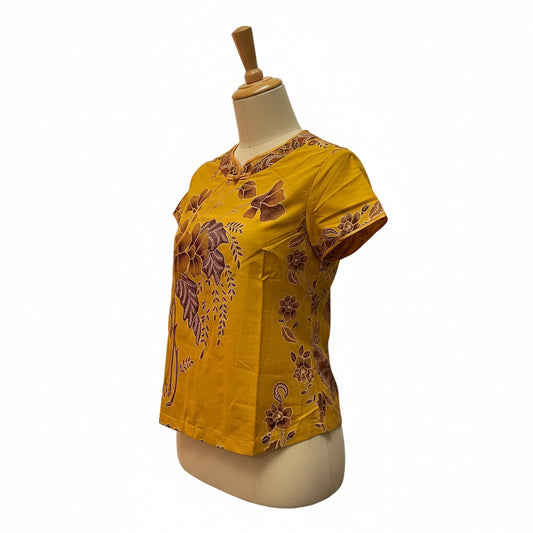 Ladies Batik Top LBT-L-YELLOW-AH111003
