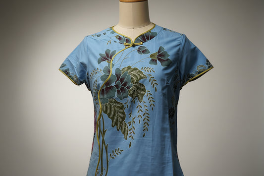 Ladies Batik Top LBT-XXL-BLUE-AH11111002