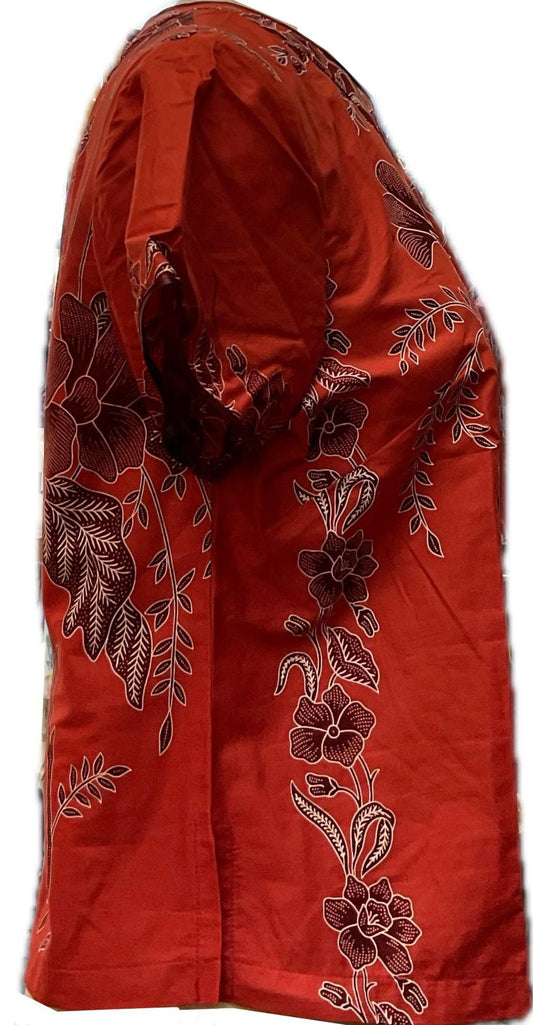 Ladies Batik Top LBT-XL-RED-AH1111002