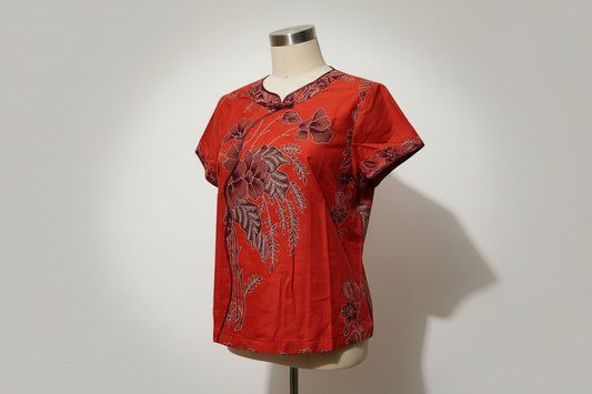 Ladies Batik Top LBT-XL-RED-AH1111002