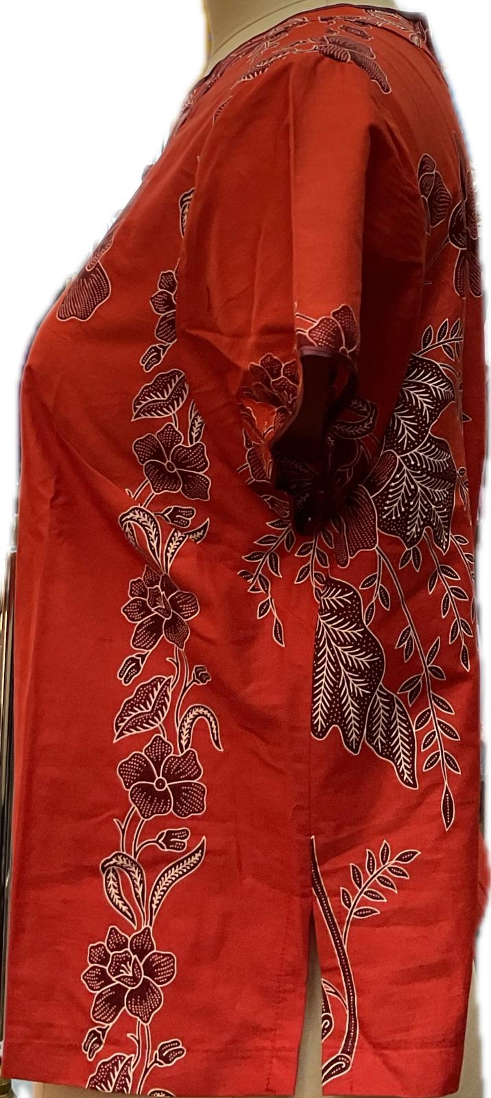 Ladies Batik Top LBT-XL-RED-AH1111002