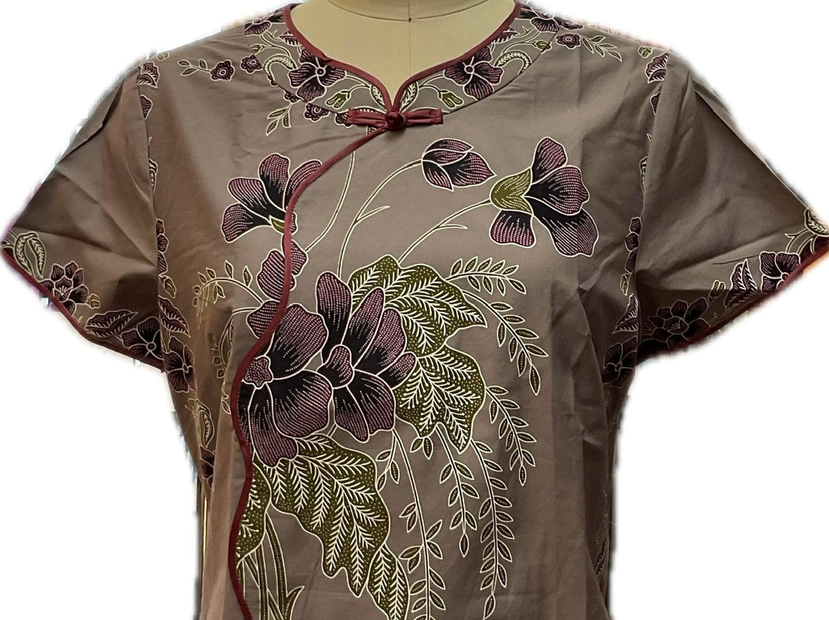 Ladies Batik Top LBT-XL-GREY-AH1111007